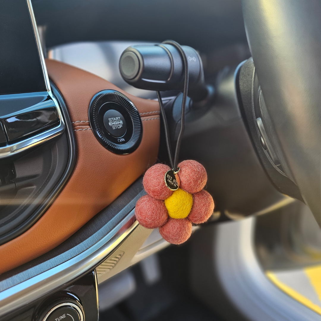 Sandalwood Vanilla Felt Flower Air Freshener