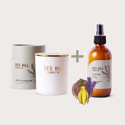 Essential Oil Bundle Large Candle + Room Spray
