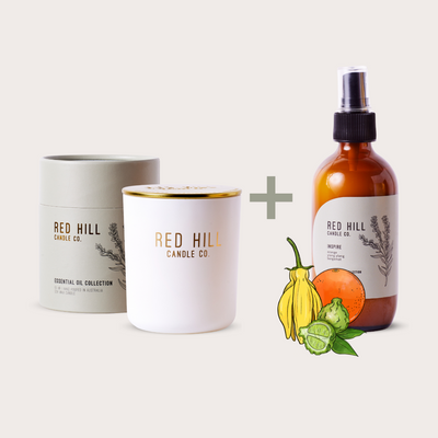 Essential Oil Bundle Large Candle + Room Spray
