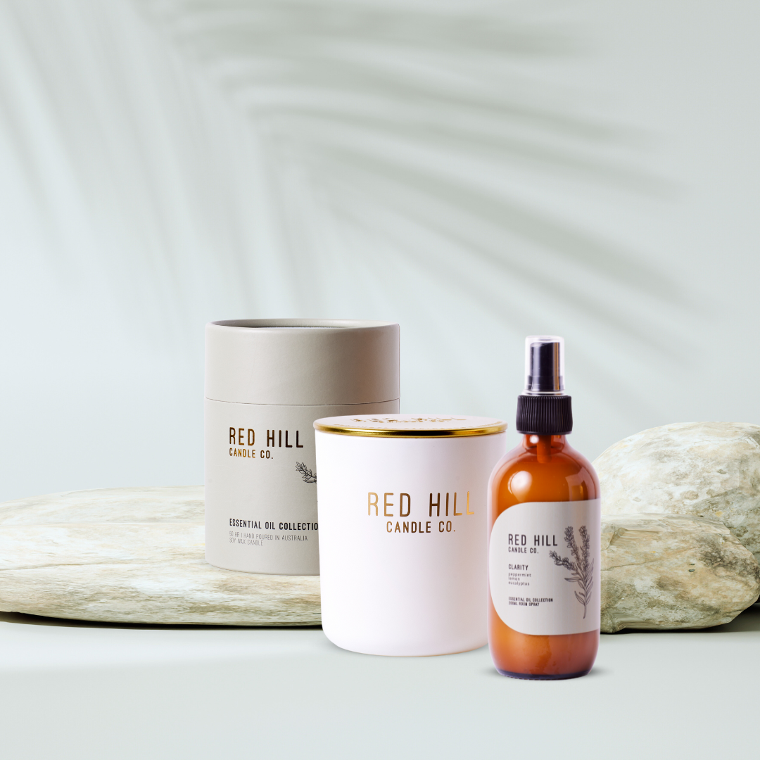 Essential Oil Bundle Large Candle + Room Spray